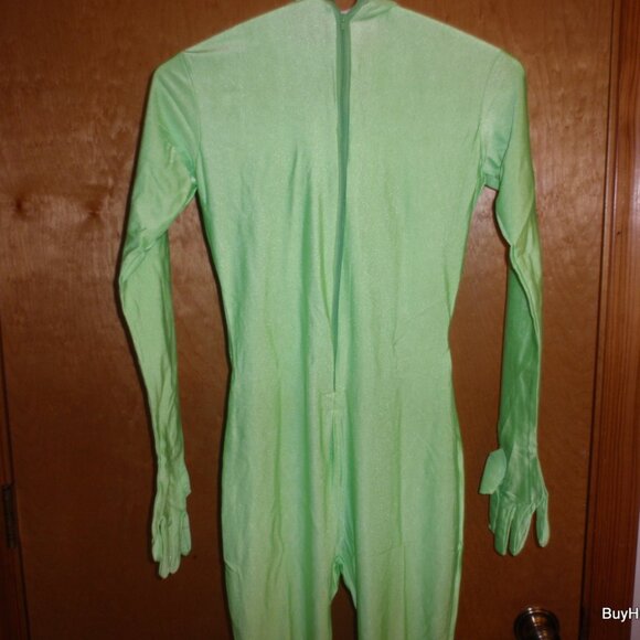 2nd Skin Alien Green Colored FULL BODYSUIT ZENTAI Halloween Costume Various Size - Picture 7 of 8